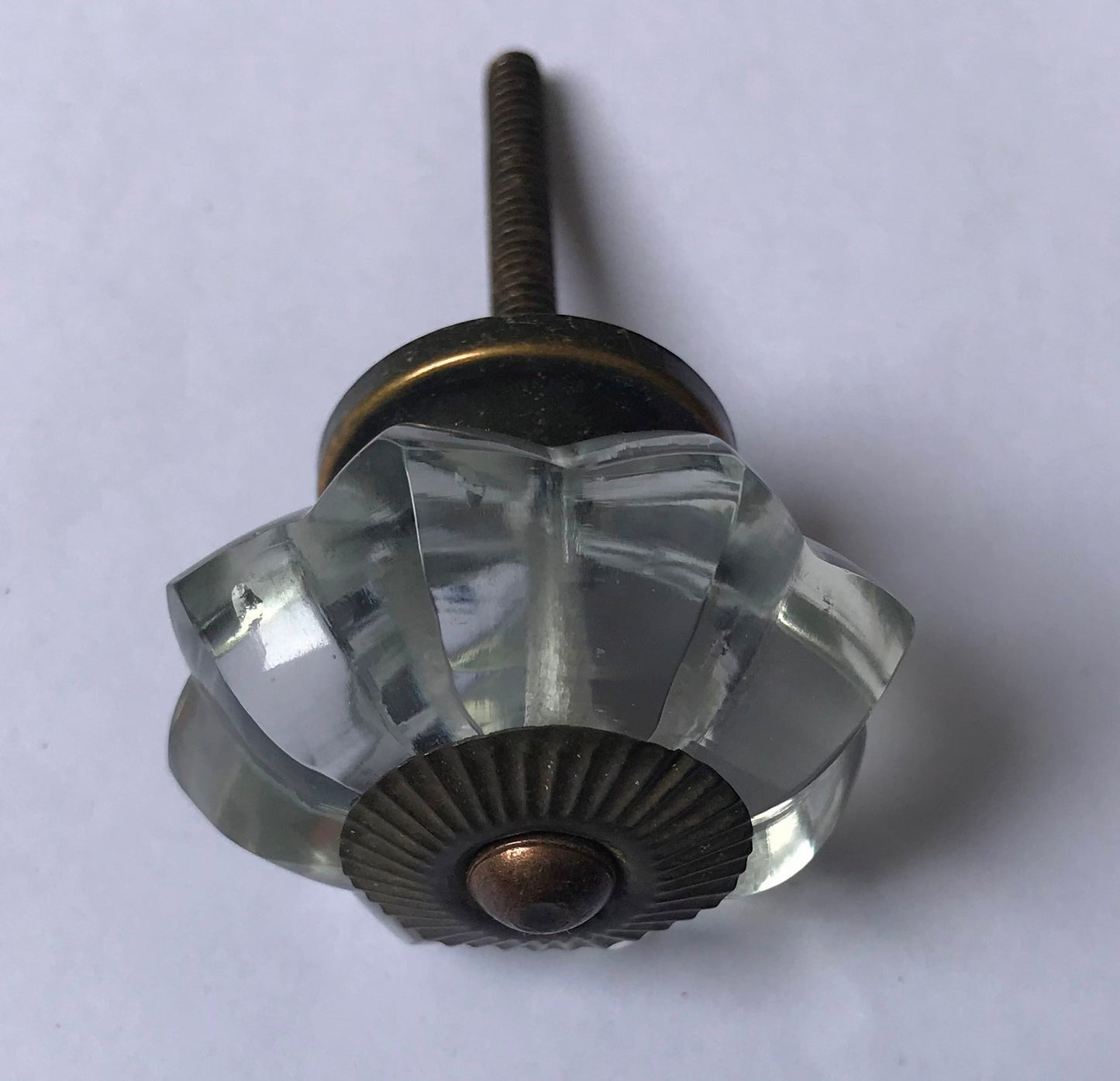 Clear Octagon Glass Knob | Crystal Cabinet Pull | Drawer Handle (Set fo 4)