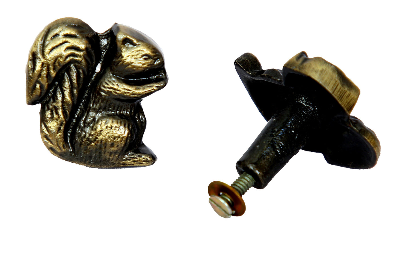 Cast Iron Animal Cabinet Knobs – Rustic Drawer Pulls (Set of 4)