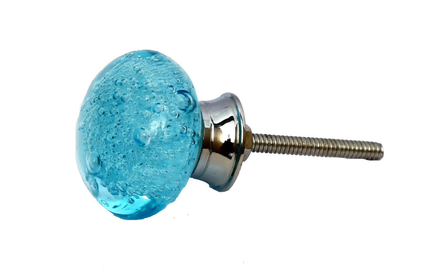 Dark Blue Glass Knobs – Cabinet Drawer Pulls for Dresser and Kitchen (Set of 4)