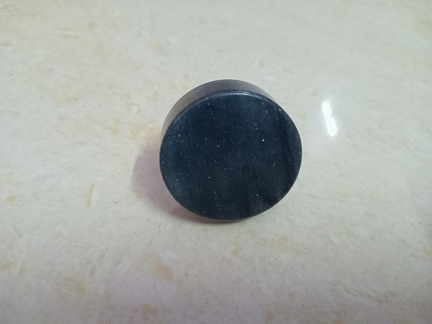 Black Marble Cabinet Drawer Pull Decorative Wardrobe Cupboard Door Handle // stone knobs (Set of 4)