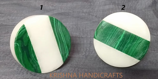 White Marble / Green Stone Cabinet Drawer Pull Decorative Wardrobe Cupboard Door Handle // stone knobs
