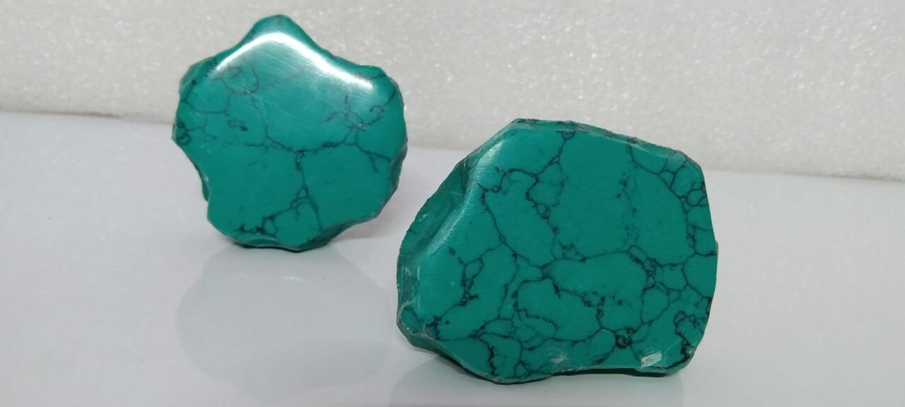 Green Stone Cabinet Knob, Natural Drawer Pull (Set of 4))