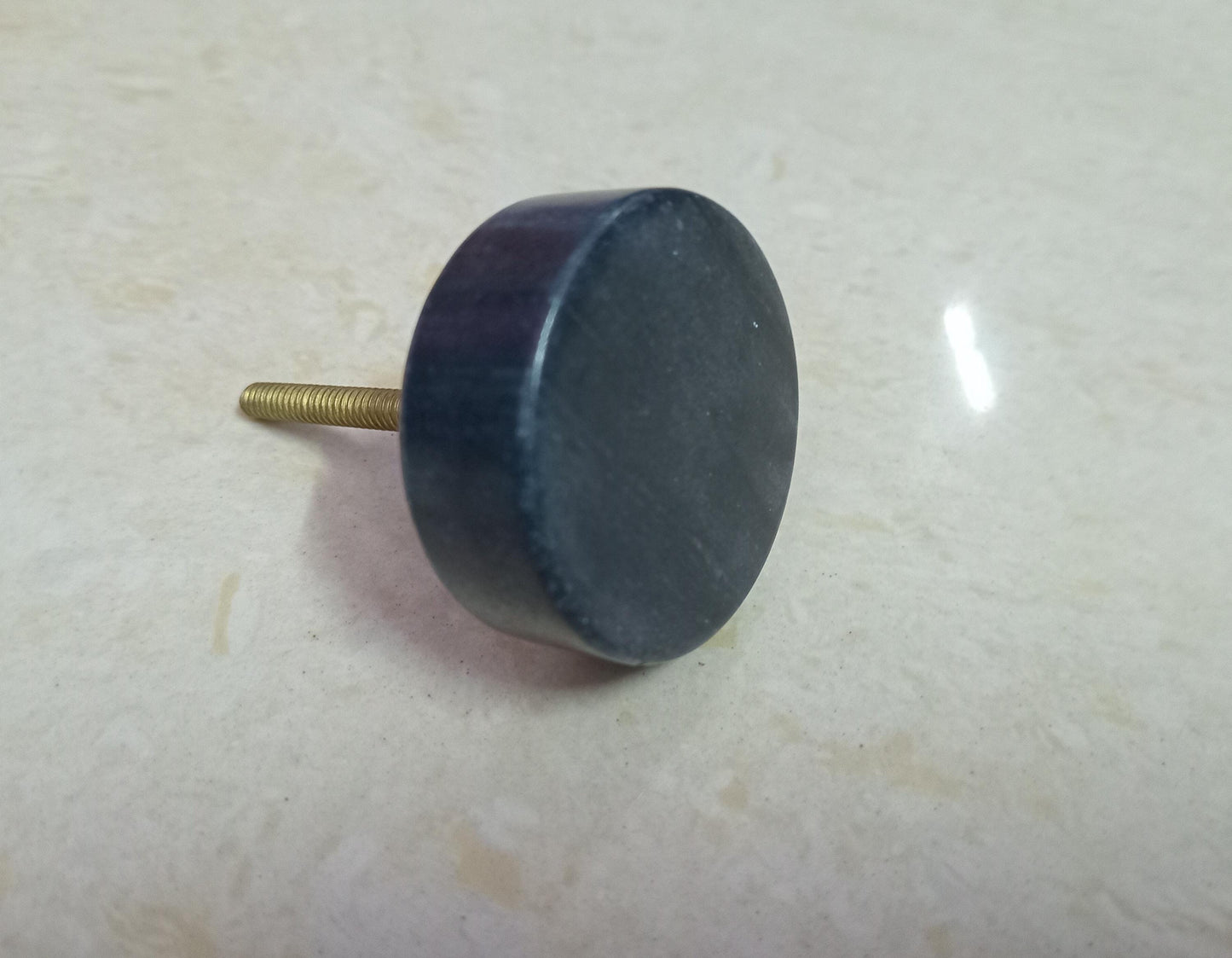 Black Marble Cabinet Drawer Pull Decorative Wardrobe Cupboard Door Handle // stone knobs (Set of 4)