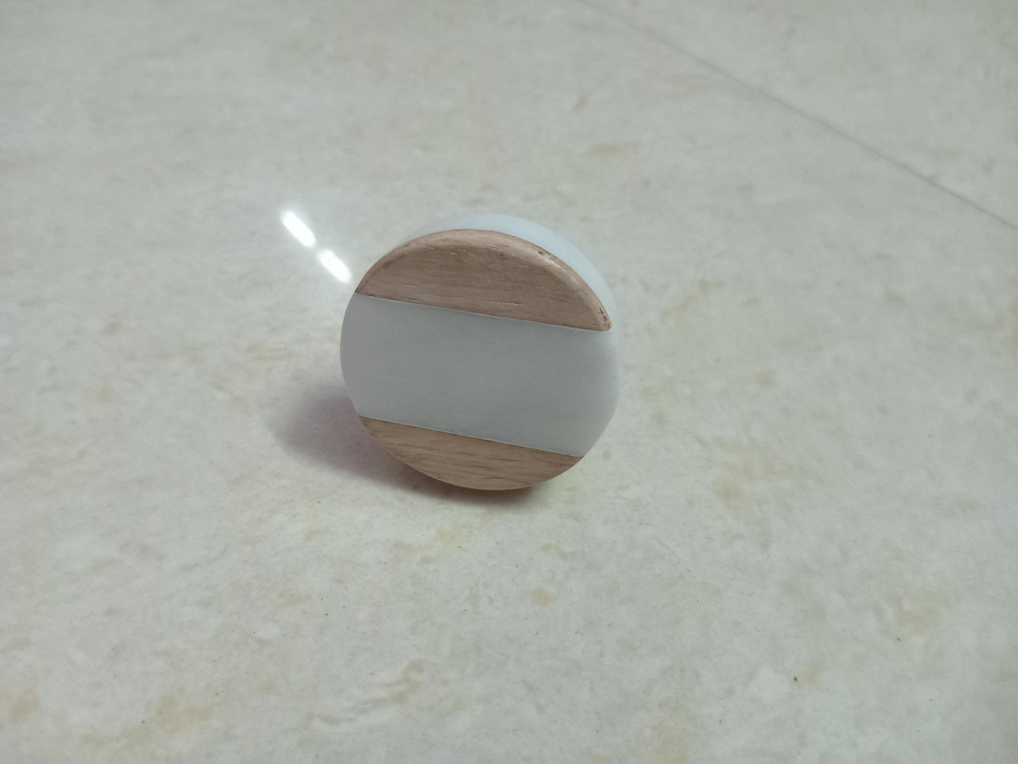 White Marble / Wood Cabinet Drawer Pull Decorative Wardrobe Cupboard Door Handle // stone knobs (Set of 4)