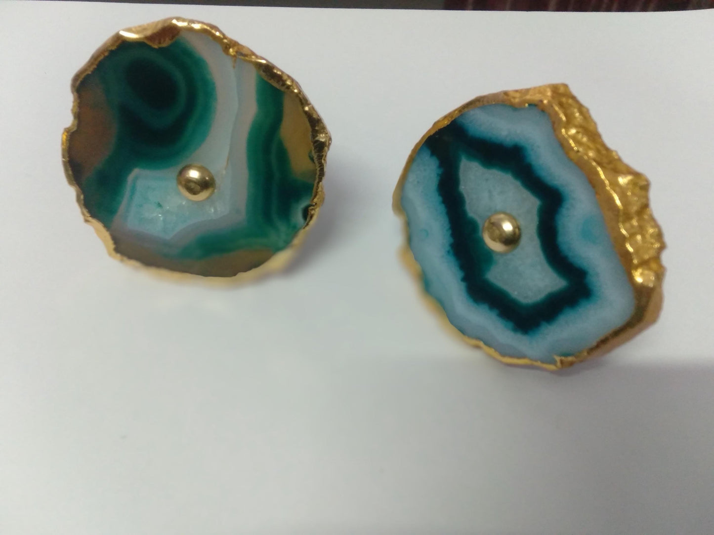 Green Agate Cabinet Knob, Drawer Pull (Set of 4)