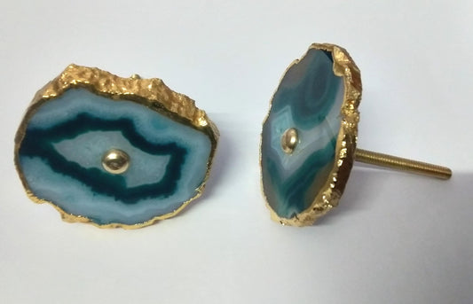 Green Agate Cabinet Knob, Drawer Pull (Set of 4)