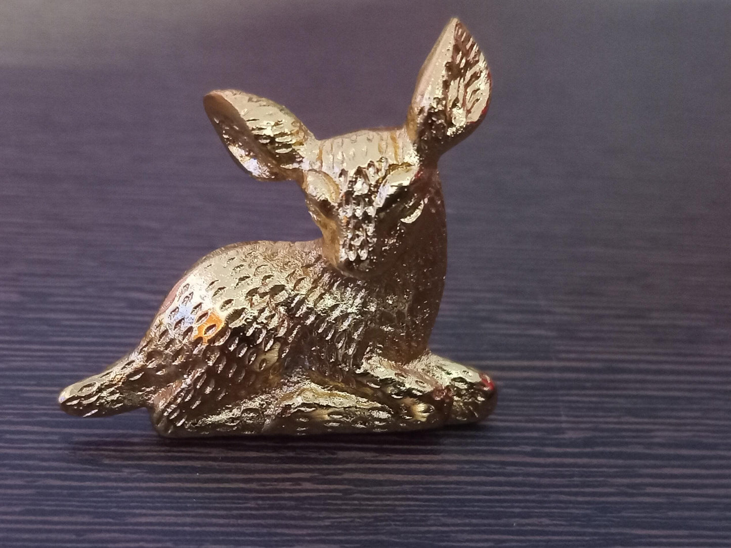 Fawn Brass Cabinet Knob, Animal Drawer Pull (Set of 4)