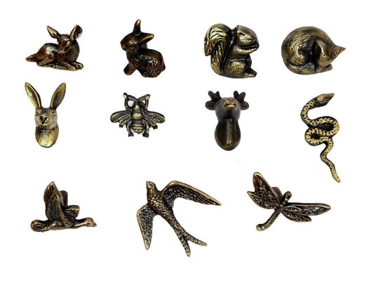 Cast Iron Animal Cabinet Knobs – Rustic Drawer Pulls (Set of 4)