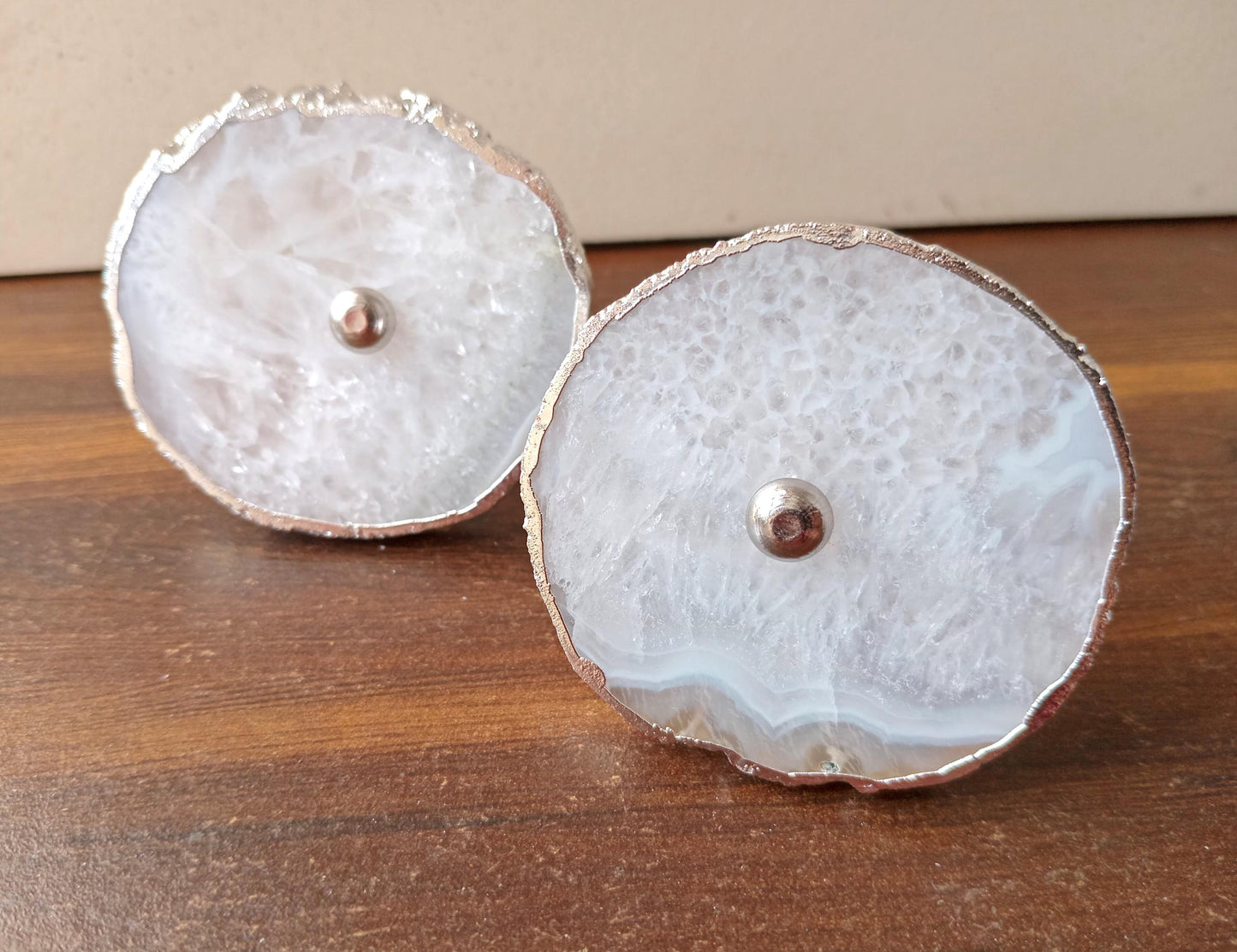 White Agate Cabinet Knob, Drawer Pull