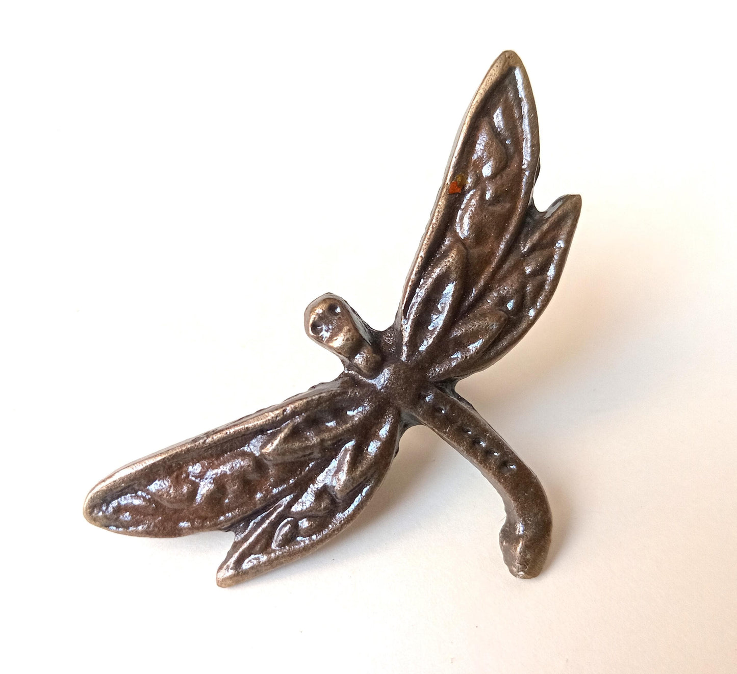 Dragonfly Cabinet Knob Antique Finish Insect Drawer Pull Nature Rustic Hardware (Set of 4)